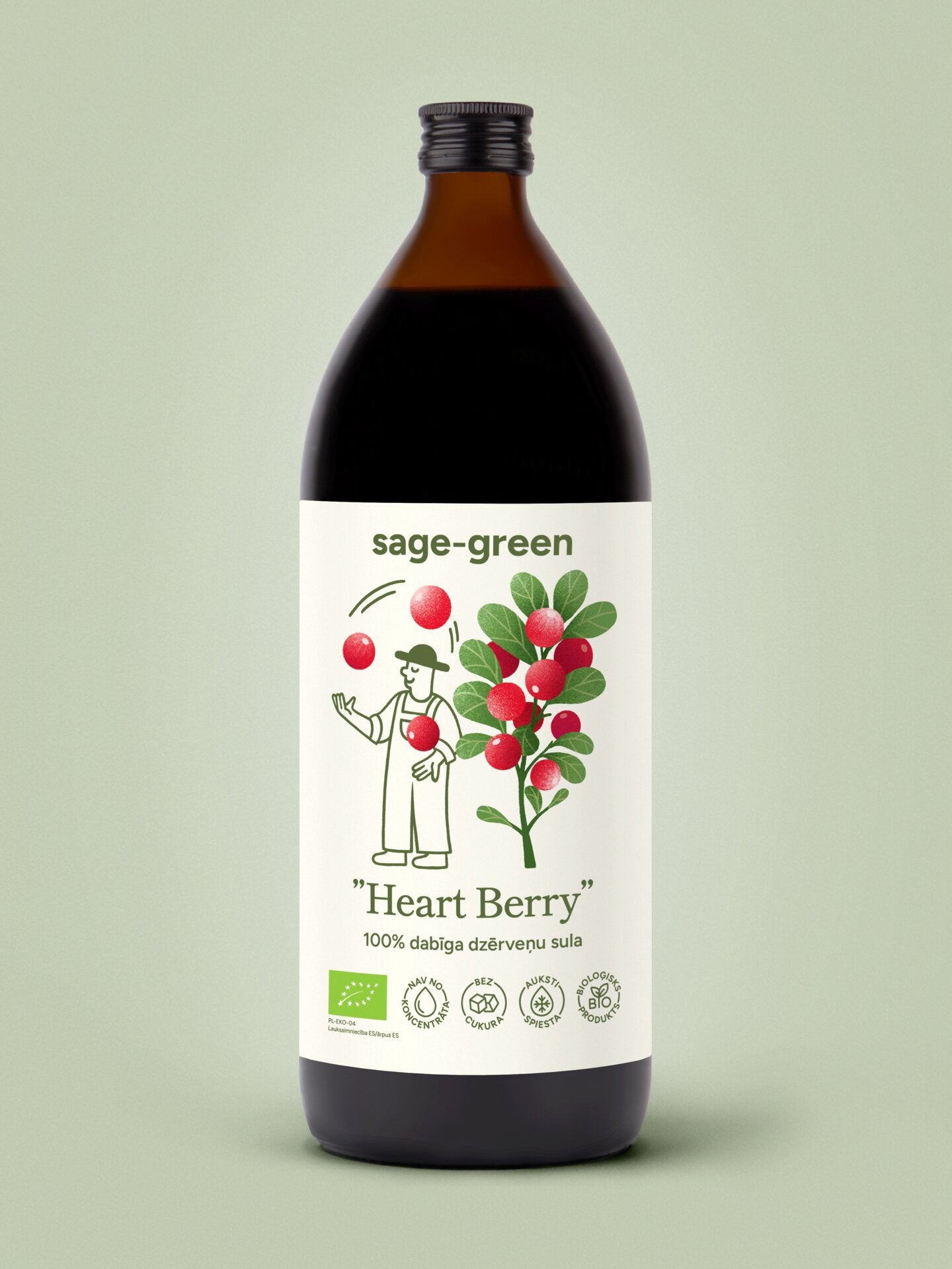 Heart Berry – 100 % bioloģiska dzērveņu sula 1000L